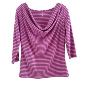 NY&C Purple Striped Top - Size Large
